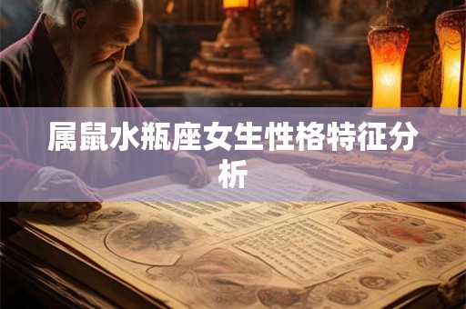 属鼠水瓶座女生性格特征分析