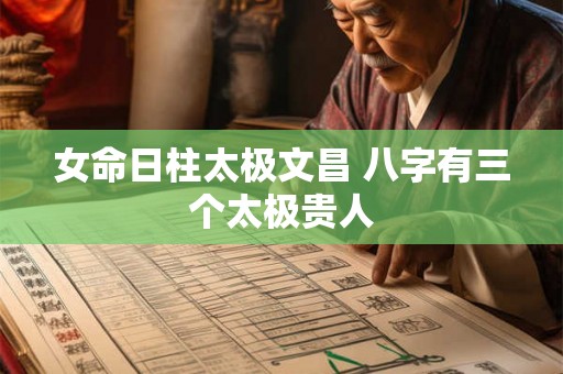 女命日柱太极文昌 八字有三个太极贵人 女命日柱太极文昌 八字有三个太极贵人
