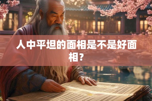 人中平坦的面相是不是好面相？