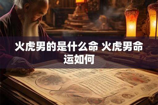 火虎男的是什么命 火虎男命运如何