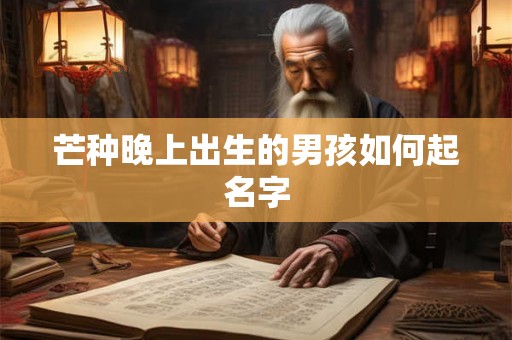 芒种晚上出生的男孩如何起名字