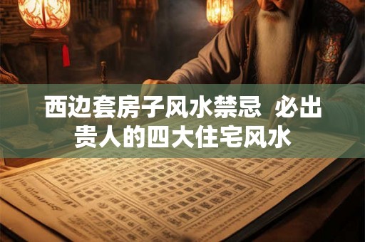 西边套房子风水禁忌  必出贵人的四大住宅风水
