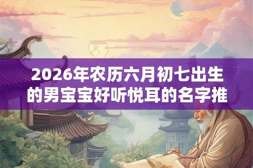 2026年农历六月初七出生的男宝宝好听悦耳的名字推荐 2026年农历六月初七出生的男宝宝好听悦耳的名字推荐
