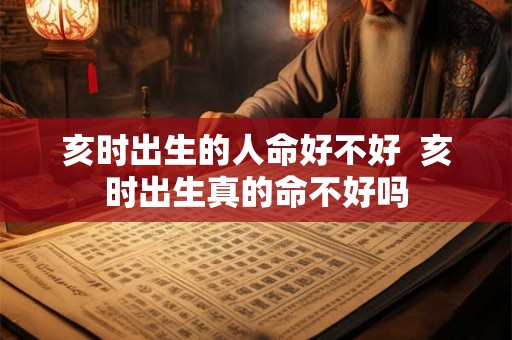亥时出生的人命好不好  亥时出生真的命不好吗