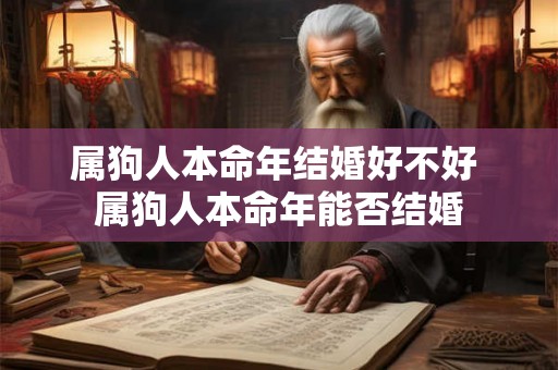 属狗人本命年结婚好不好 属狗人本命年能否结婚