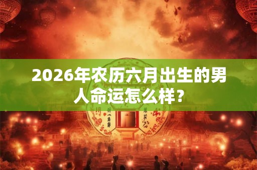 2026年农历六月出生的男人命运怎么样? 2026年农历六月出生的男人命运怎么样?