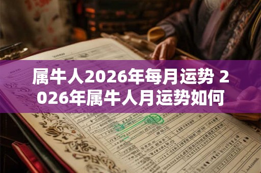 属牛人2026年每月运势 2026年属牛人月运势如何