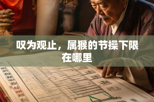 叹为观止，属猴的节操下限在哪里