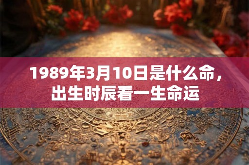 1989年3月10日是什么命，出生时辰看一生命运