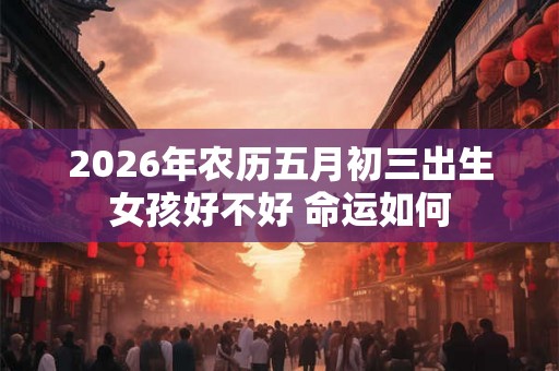 2026年农历五月初三出生女孩好不好 命运如何