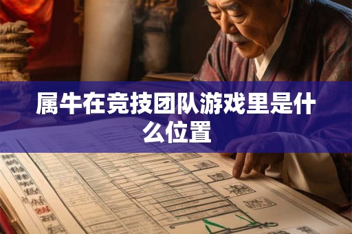 属牛在竞技团队游戏里是什么位置