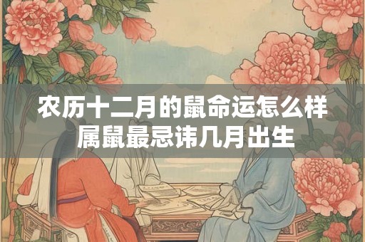 农历十二月的鼠命运怎么样 属鼠最忌讳几月出生