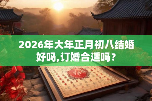 2026年大年正月初八结婚好吗,订婚合适吗？