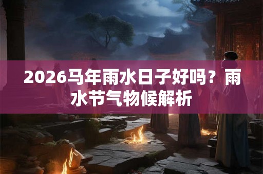 2026马年雨水日子好吗？雨水节气物候解析