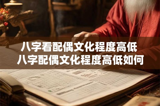 八字看配偶文化程度高低 八字配偶文化程度高低如何看