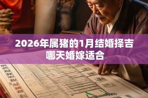 2026年属猪的1月结婚择吉 哪天婚嫁适合