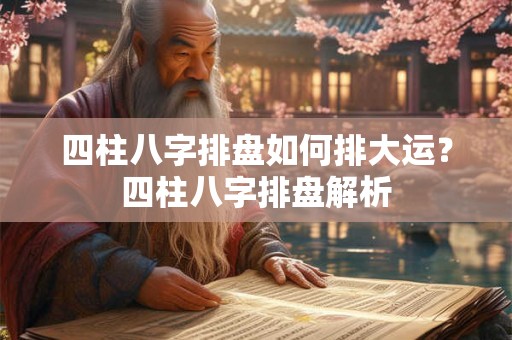 四柱八字排盘如何排大运？四柱八字排盘解析