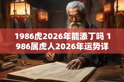 1986虎2026年能添丁吗 1986属虎人2026年运势详解