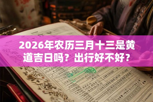 2026年农历三月十三是黄道吉日吗？出行好不好？