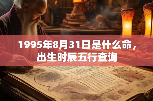 1995年8月31日是什么命，出生时辰五行查询
