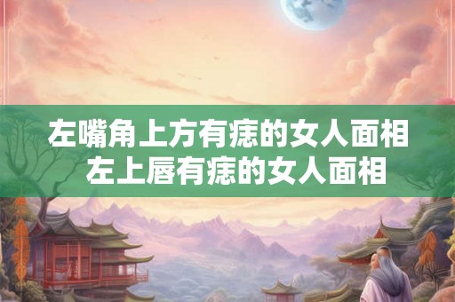 左嘴角上方有痣的女人面相 左上唇有痣的女人面相 左嘴角上方有痣的女人面相 左上唇有痣的女人面相