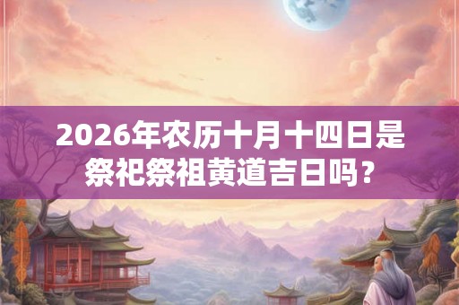 2026年农历十月十四日是祭祀祭祖黄道吉日吗？