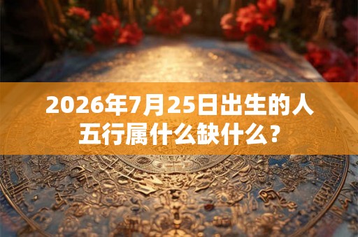 2026年7月25日出生的人五行属什么缺什么? 2026年7月25日出生的人五行属什么缺什么?