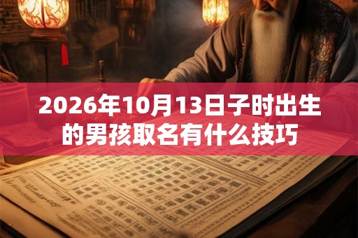 2026年10月13日子时出生的男孩取名有什么技巧