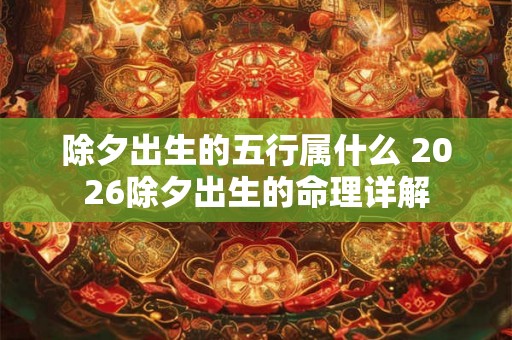 除夕出生的五行属什么 2026除夕出生的命理详解