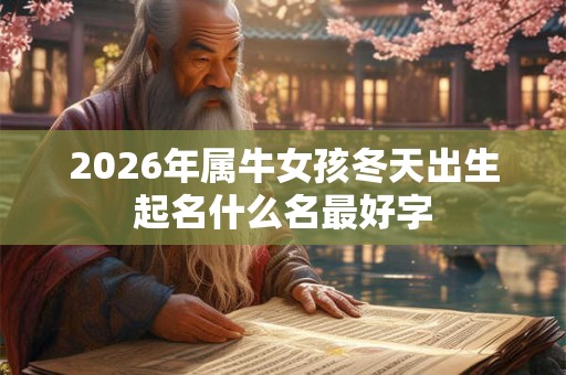 2026年属牛女孩冬天出生起名什么名最好字