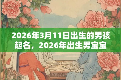 2026年3月11日出生的男孩起名，2026年出生男宝宝是什么命？
