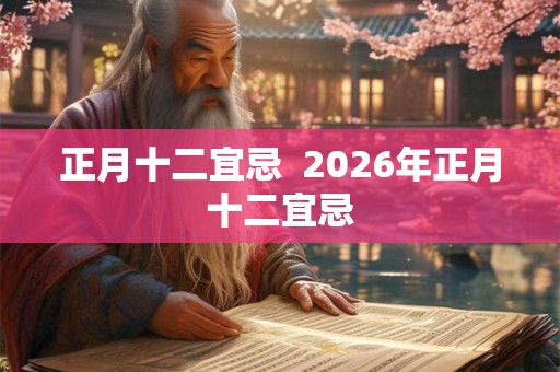 正月十二宜忌  2026年正月十二宜忌