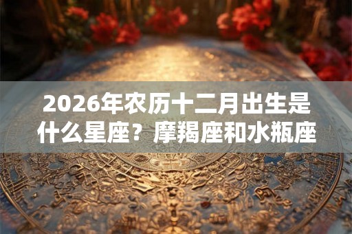 2026年农历十二月出生是什么星座？摩羯座和水瓶座