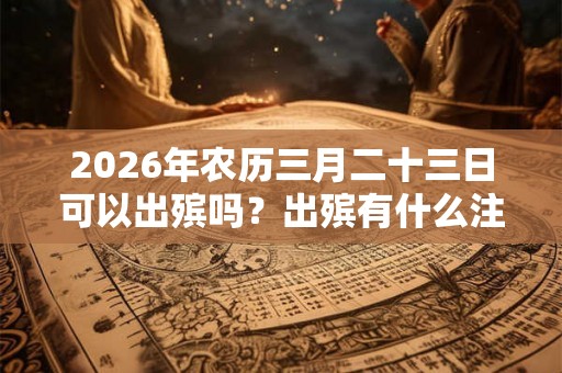 2026年农历三月二十三日可以出殡吗？出殡有什么注意事项？