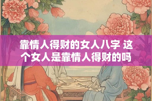 靠情人得财的女人八字 这个女人是靠情人得财的吗