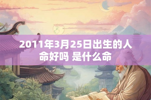2011年3月25日出生的人命好吗 是什么命 2011年3月25日出生的人命好吗 是什么命