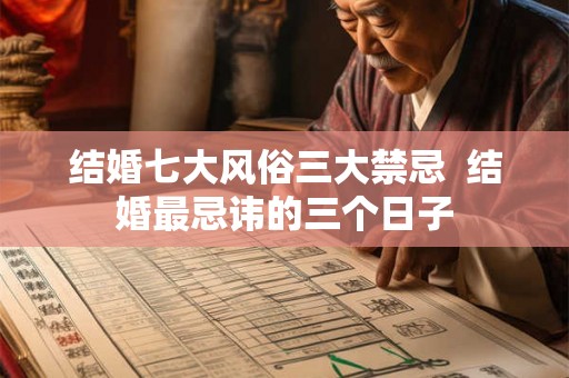 结婚七大风俗三大禁忌  结婚最忌讳的三个日子