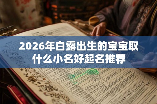 2026年白露出生的宝宝取什么小名好起名推荐