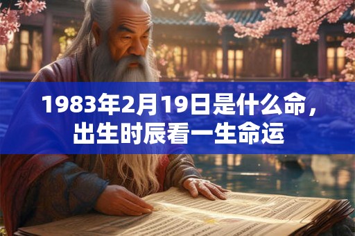 1983年2月19日是什么命,出生时辰看一生命运 1983年2月19日是什么命,出生时辰看一生命运