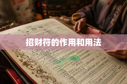 招财符的作用和用法