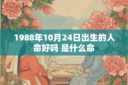 1988年10月24日出生的人命好吗 是什么命