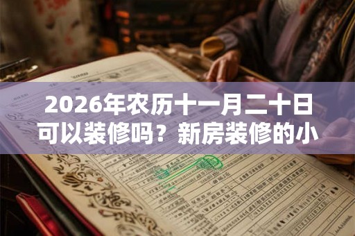 2026年农历十一月二十日可以装修吗？新房装修的小技巧
