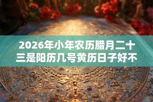 2026年小年农历腊月二十三是阳历几号黄历日子好不好？