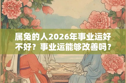 属兔的人2026年事业运好不好？事业运能够改善吗？