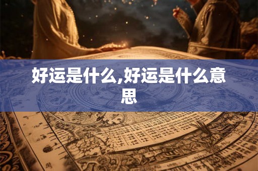 好运是什么,好运是什么意思