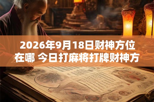 2026年9月18日财神方位在哪 今日打麻将打牌财神方位