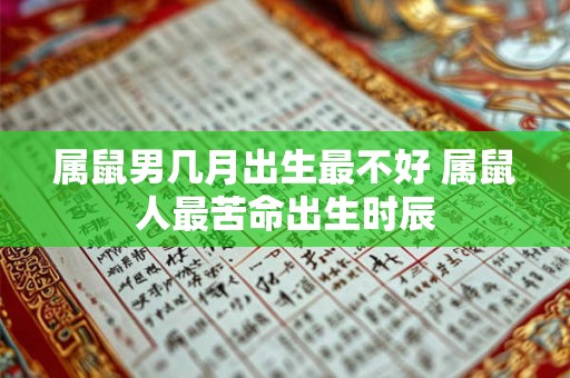 属鼠男几月出生最不好 属鼠人最苦命出生时辰