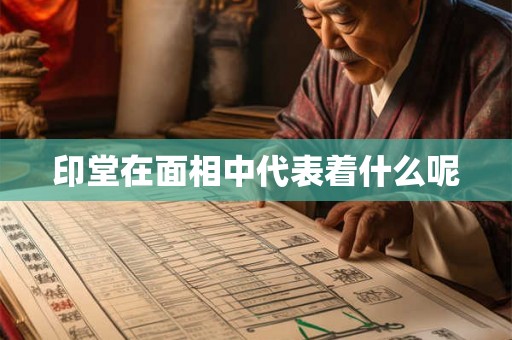 印堂在面相中代表着什么呢 印堂在面相中代表着什么呢