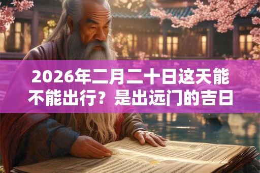 2026年二月二十日这天能不能出行？是出远门的吉日吗