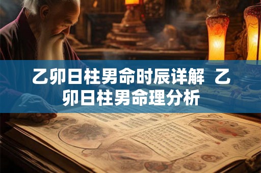 乙卯日柱男命时辰详解  乙卯日柱男命理分析